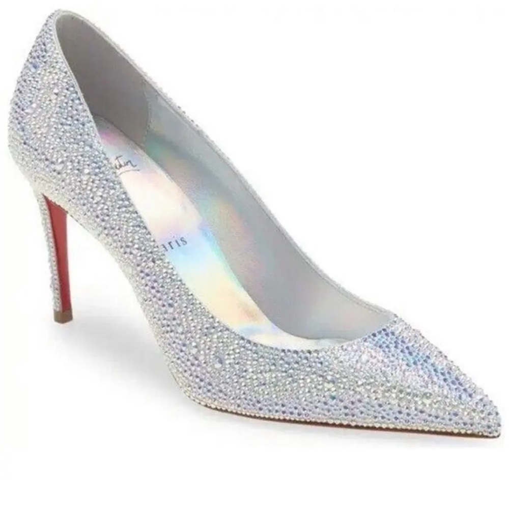 Christian Louboutin Kate 85mm Strass Crystal Embellished Heel SZ 39.5, NEW